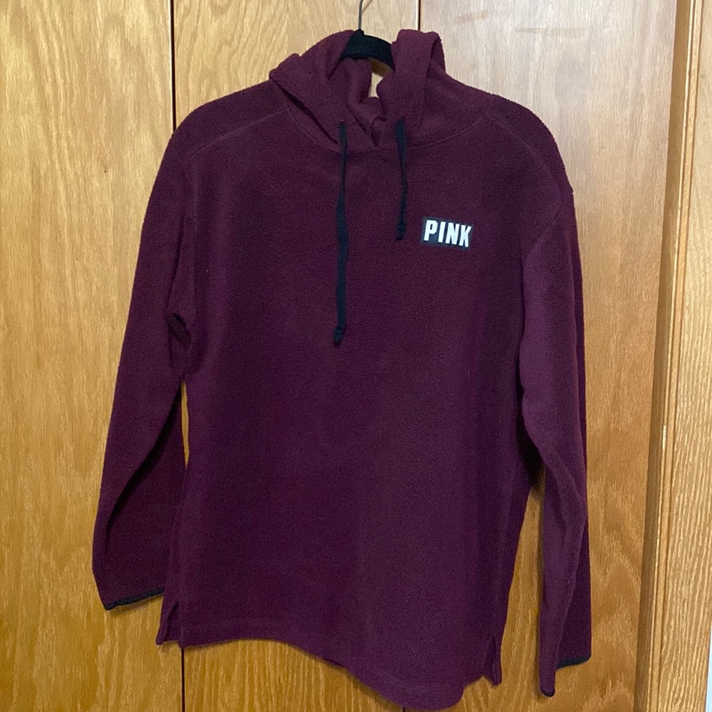 Hooded Burgundy Sherpa